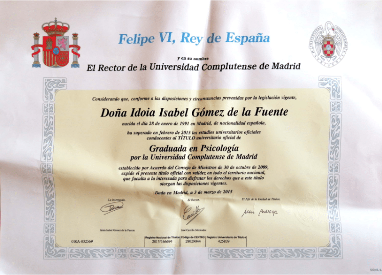 titulo consulta psicología Idoia