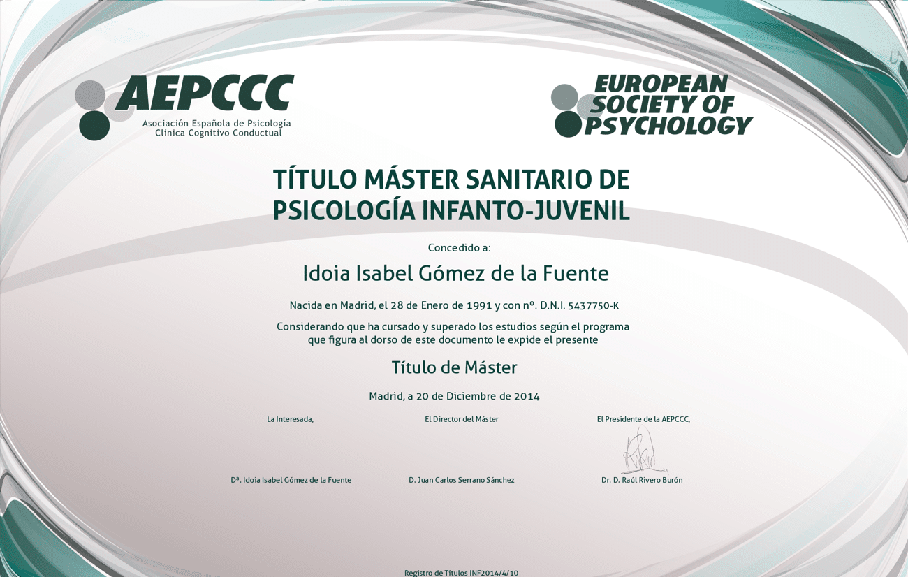 titulo consulta psicología Idoia