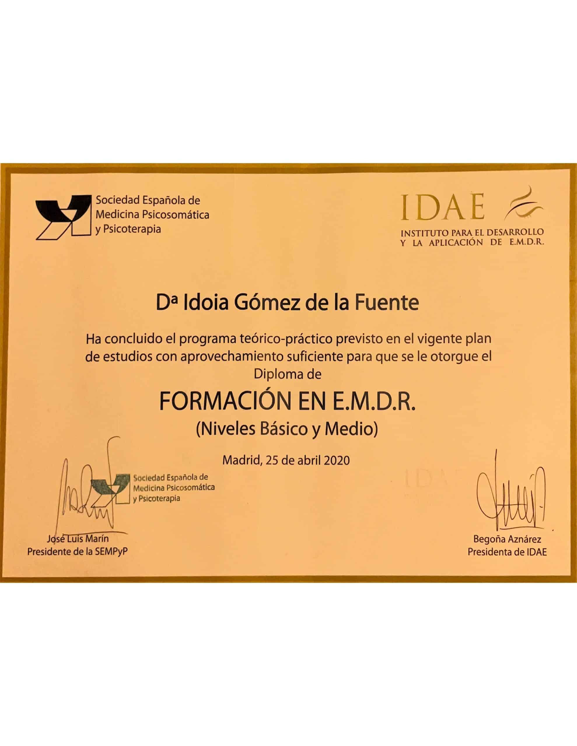 formacion emdr consulta psicología Idoia